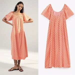 Zara Tangerine Print Dress - XXL